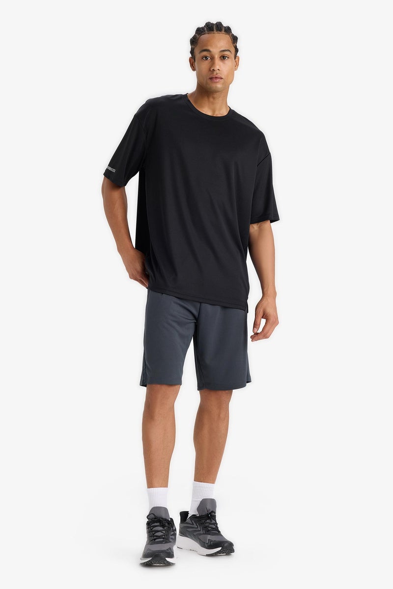 DeFacto Grey Man DeFactoFit Standard Fit Sports Shorts Casual - Image 2